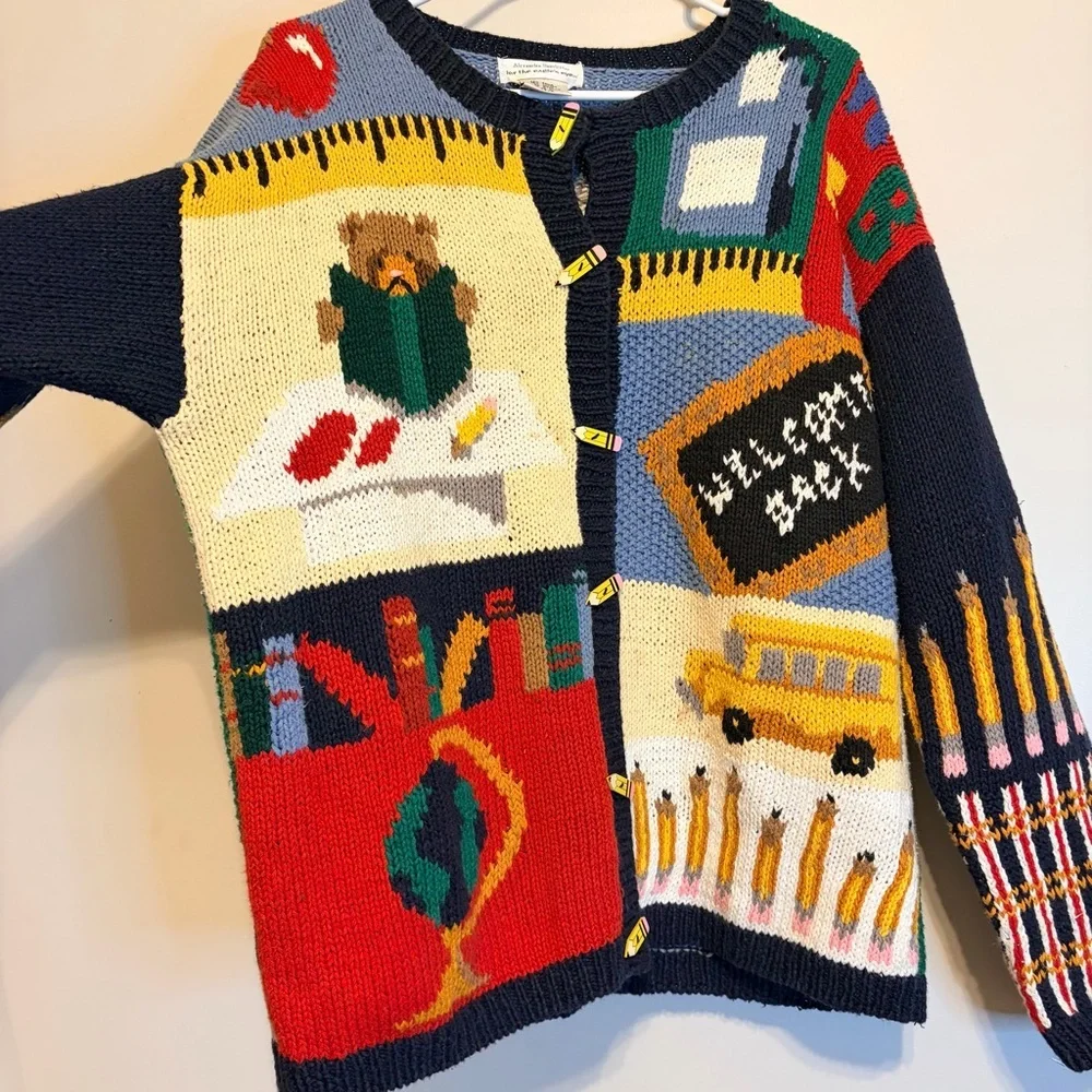 Alexandra Bartlett Multicolor Graphic Cardigan - Picture 2 of 9